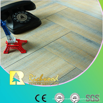 Plancher laminé par chêne ciré par chêne de relief de ménage de 12mm